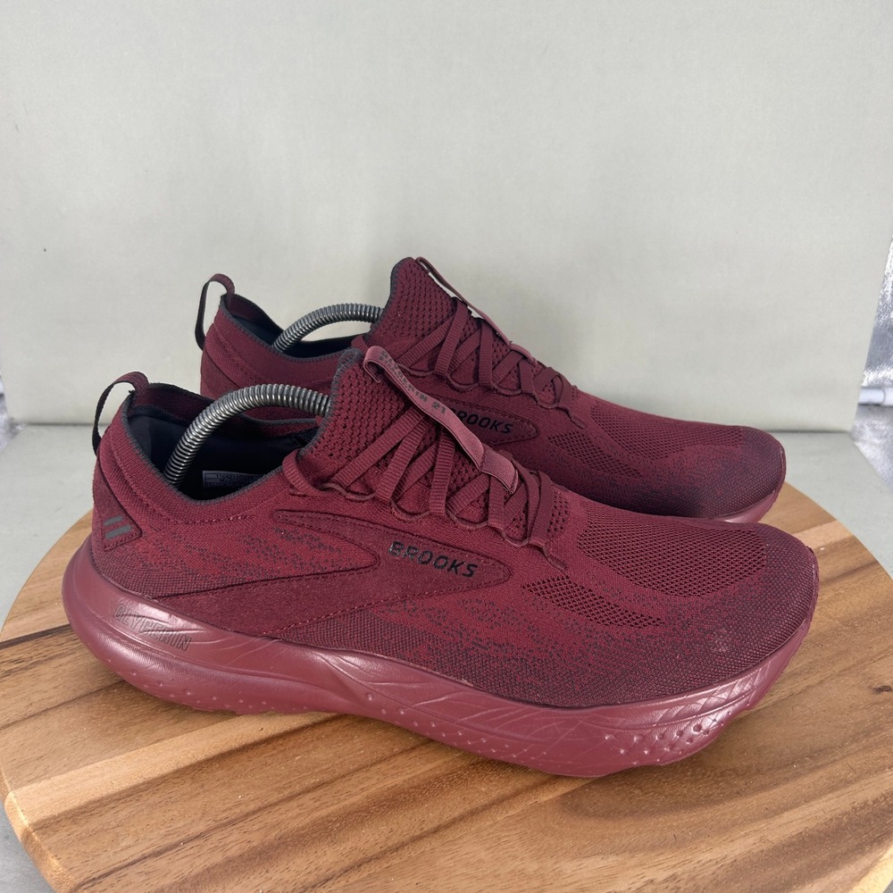 Brooks Glycerin 21 StealthFit Mens Running Shoes Burgundy Maroon 1104151D624